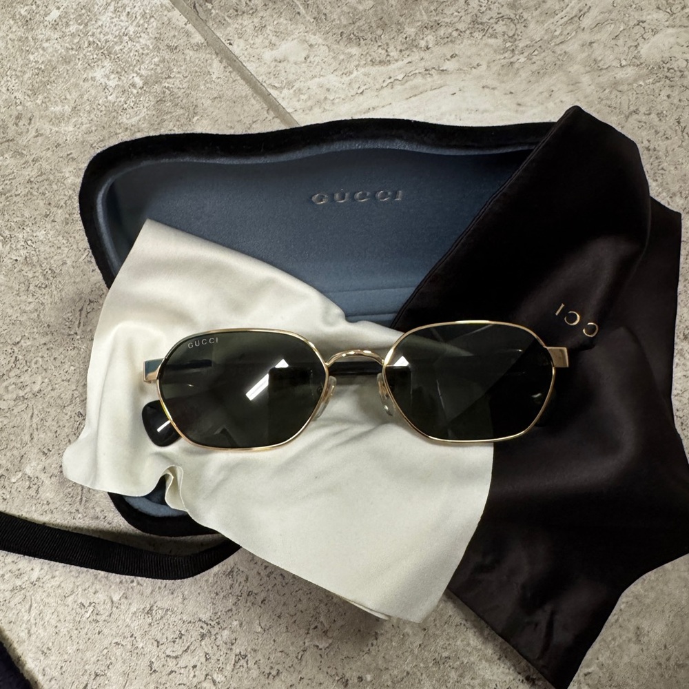 New Gucci Black and Gold Eyewear